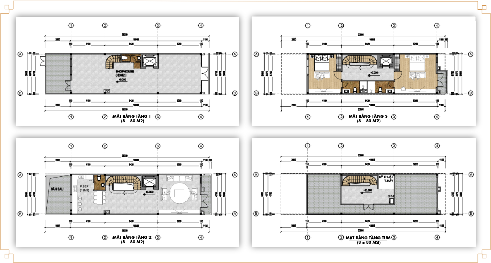 Phương án thiết kế cầu thang giữa
